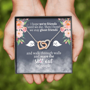 Ghost Friends Interlocking Hearts Necklace - Love You This Much